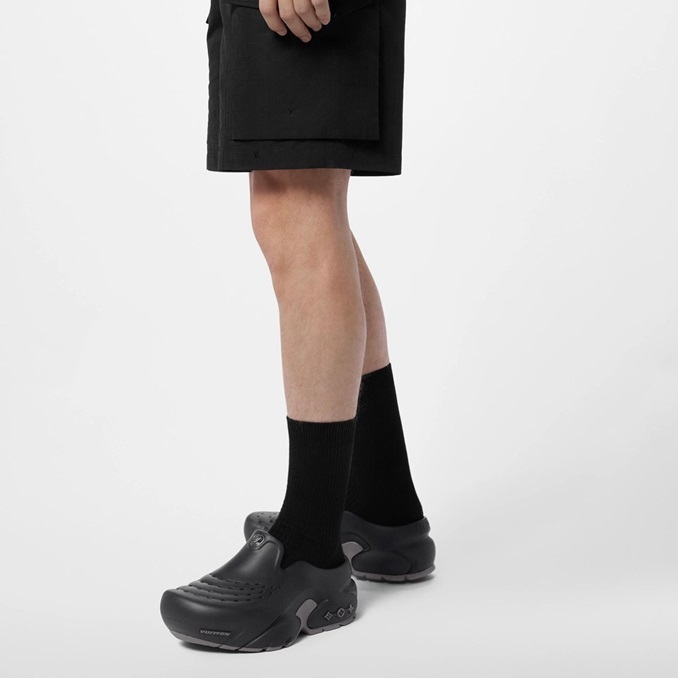 ルイヴィトンメンズブラックスリッパv1577