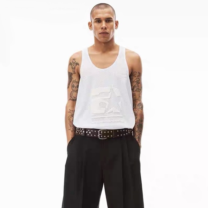 アレクサンダーワンレディースホワイトタンクトップx254