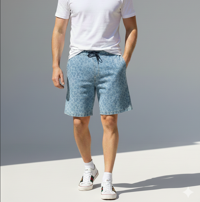 ルイヴィトンメンズデニムショートパンツv1598