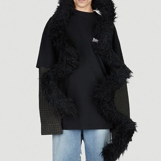 バレンシアガメンズブラックスウェットシャツa528