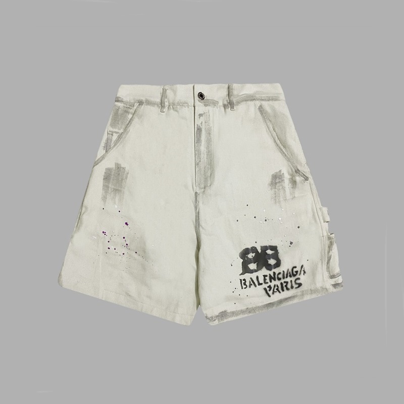 バレンシアガメンズグレーショートパンツa529