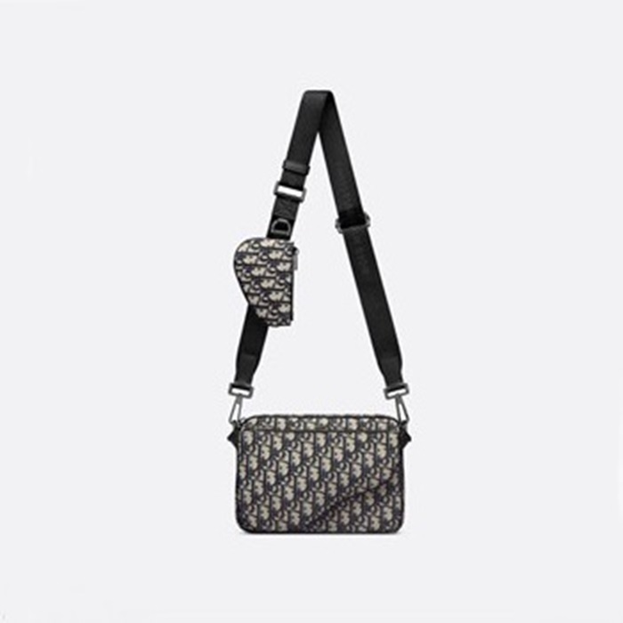 ディオールメンズブラックメッセンジャーバッグi584