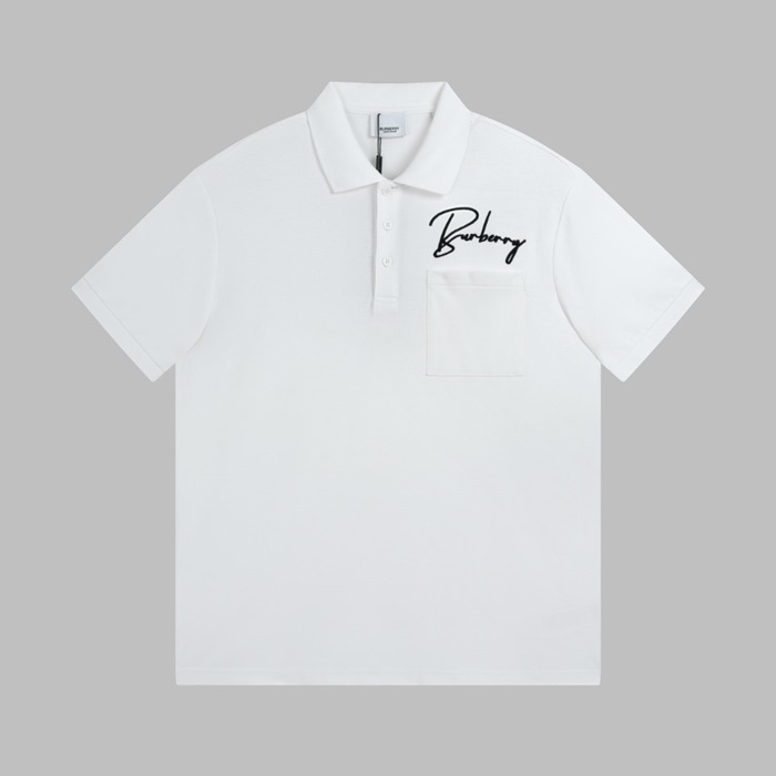 バーバリーメンズホワイトポロ半袖Tシャツu231