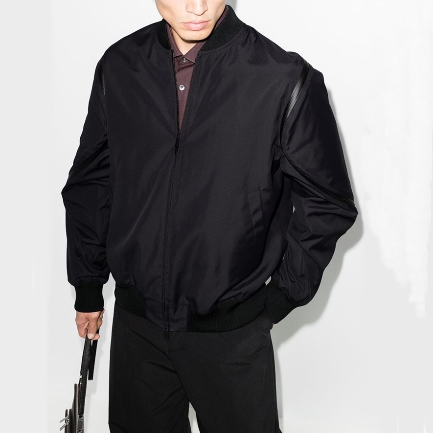 ボッテガヴェネタメンズジップアップブラックジャケットv109