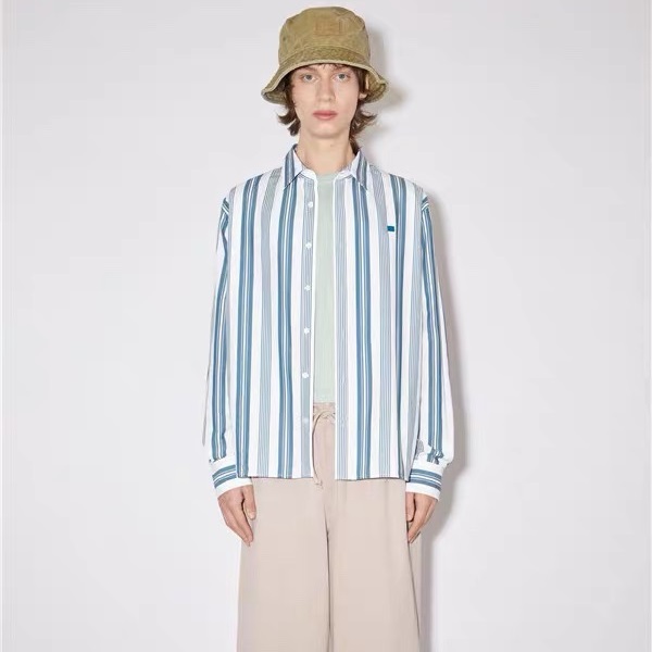 アクネストゥディオズユニセックスベーシックブルーシャツn215