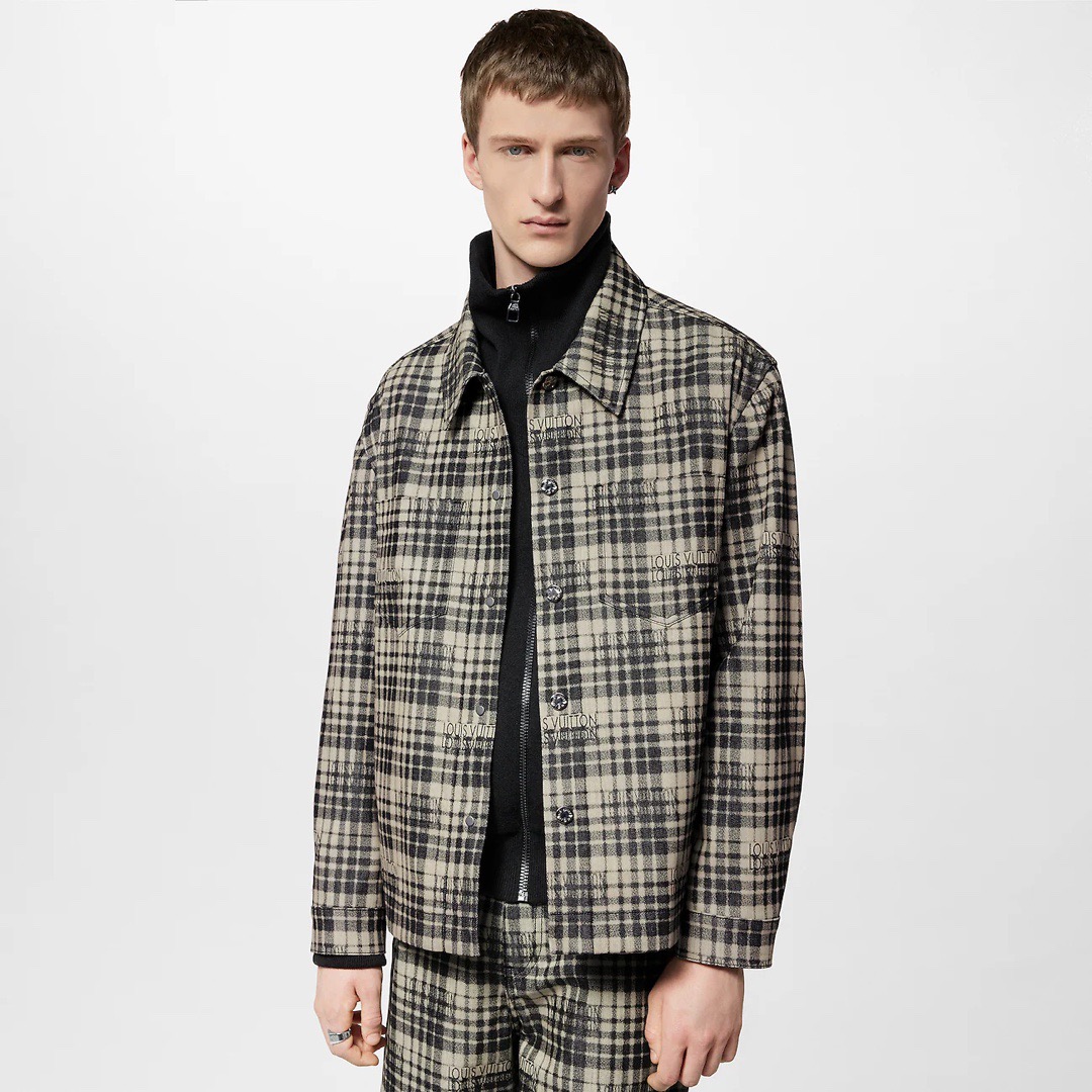 ルイヴィトンメンズブラックシャツv1637