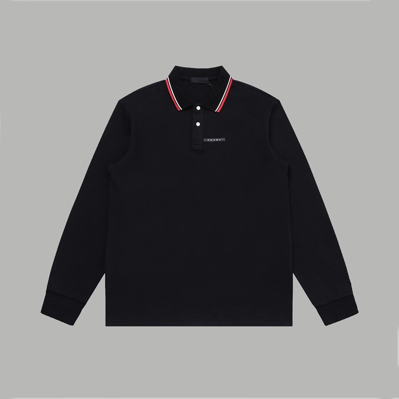 プラダメンズポロブラックスウェットシャツr644