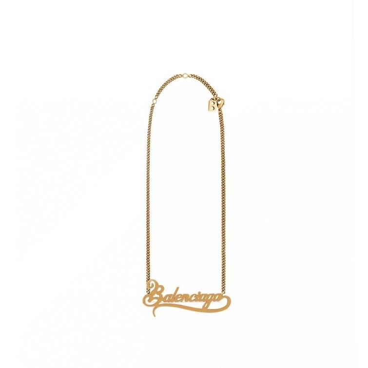 バレンシアガレディースイエローゴールドネックレス-c195