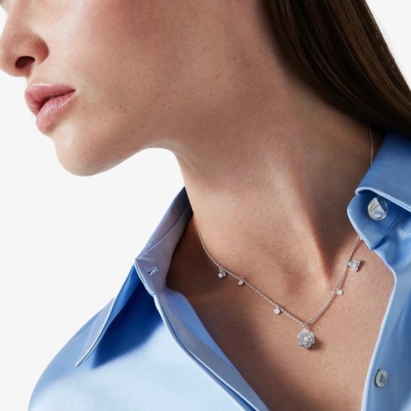 ピアジェレディースホワイトゴールドネックレスc201