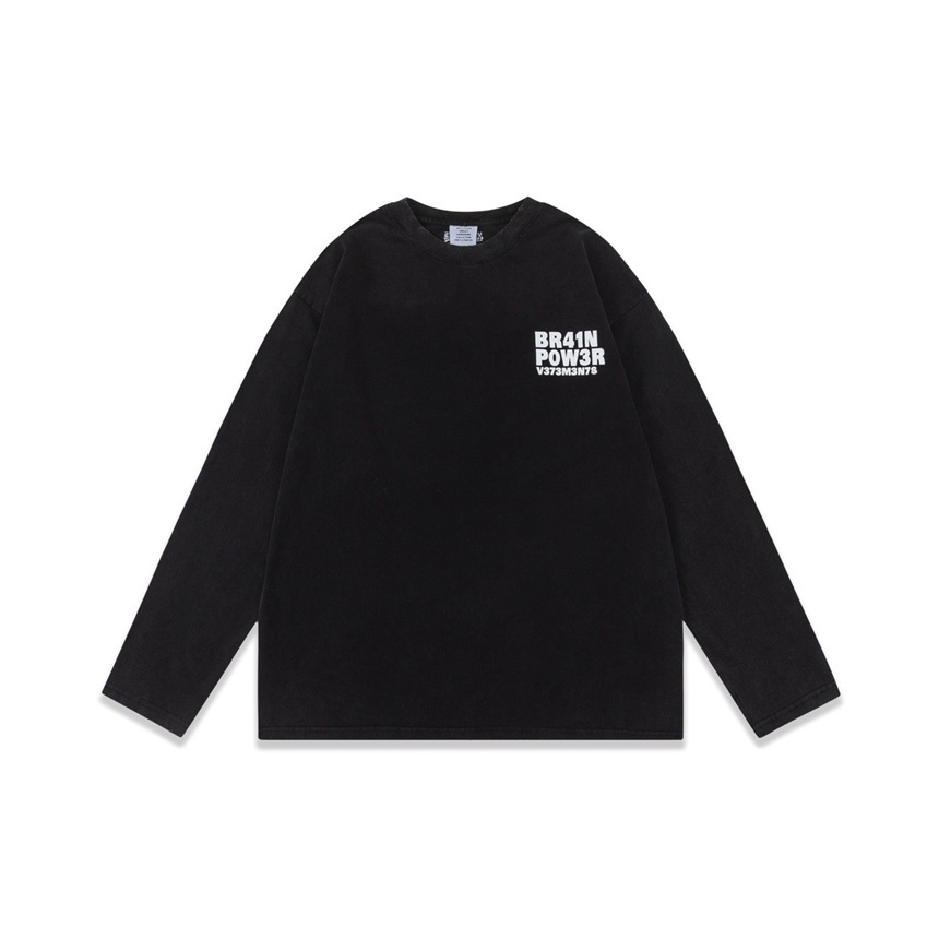 ヴェトモンメンズブラック長袖Tシャツt369