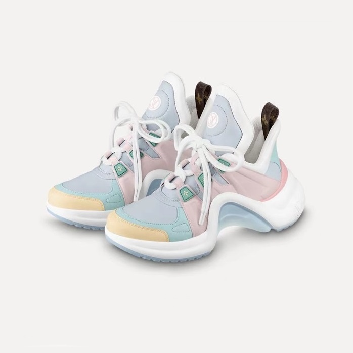 ルイヴィトンレディースピンクスニーカーv1685