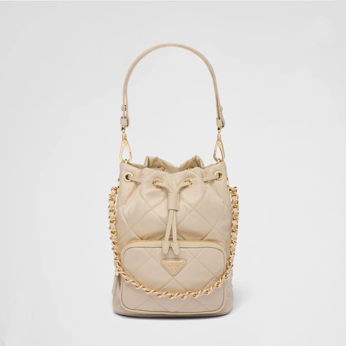 プラダレディースベージュバケットバッグr652