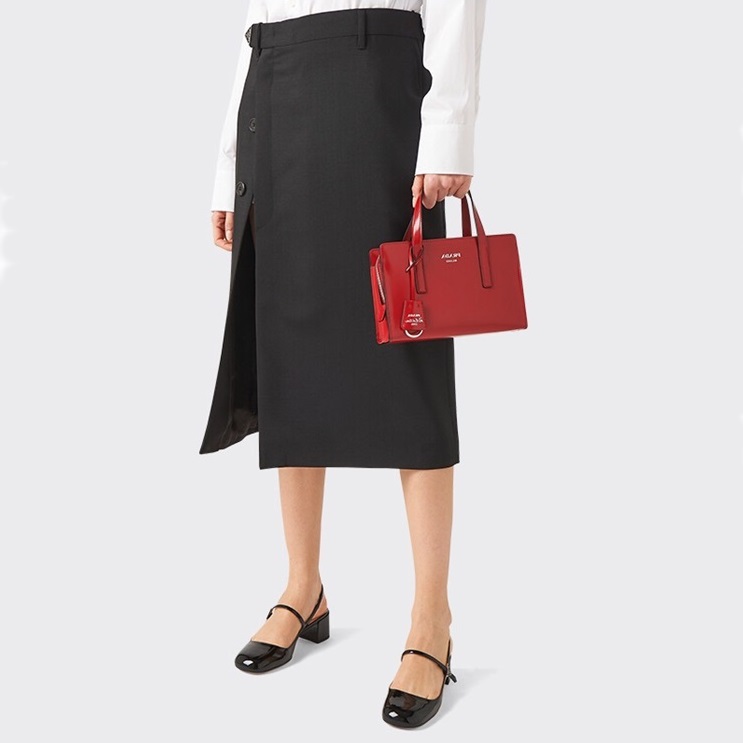 プラダレディースブラックドレスシューズr660