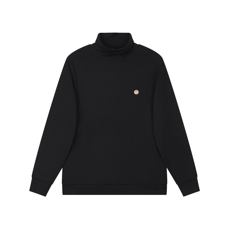 バーバリーメンズブラックタートルネックスウェットシャツu245