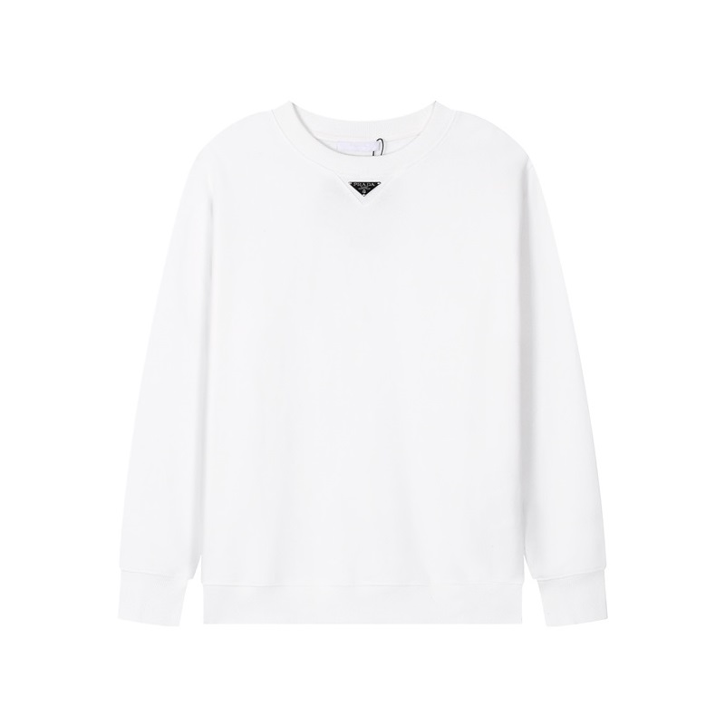 プラダメンズクルーネックホワイトスウェットシャツr663