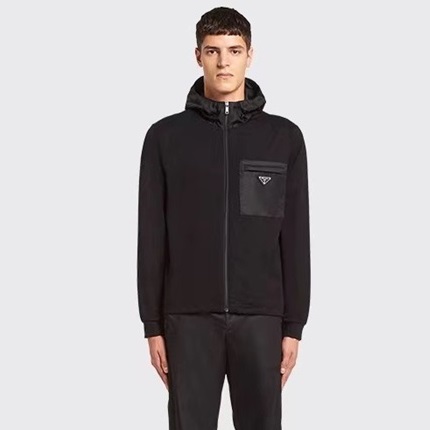 プラダメンズモダンブラックジャケットr665