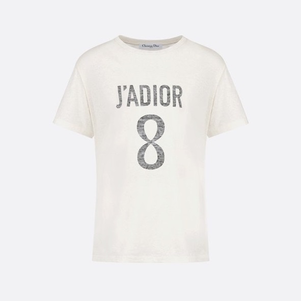 ディオールレディースホワイトクルーネック半袖Tシャツi604