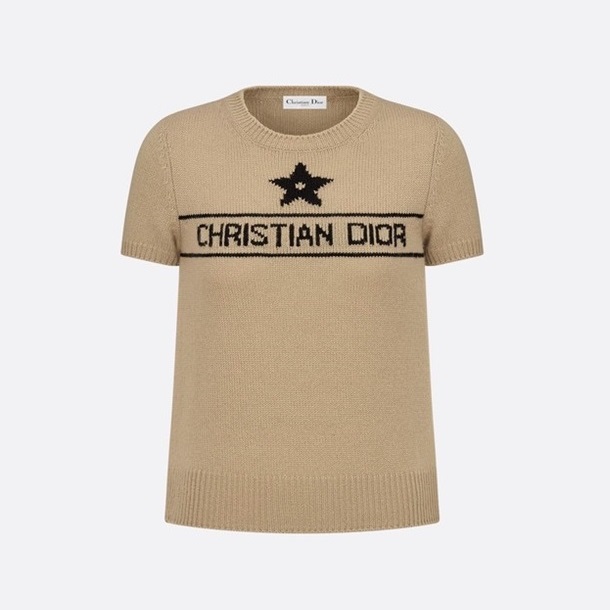 ディオールレディースカーキクルーネック半袖Tシャツi617