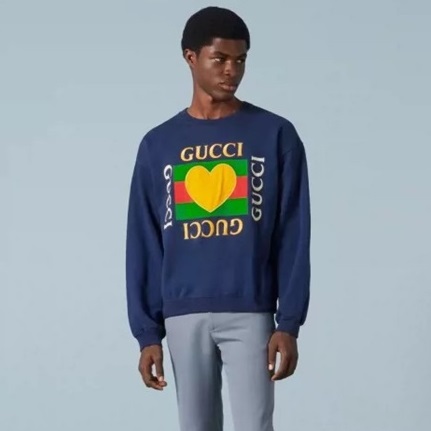 グッチメンズベーシックブルースウェットシャツu934