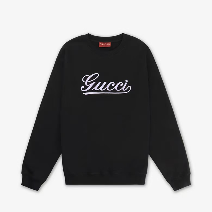 グッチメンズベーシックブラックスウェットシャツu939