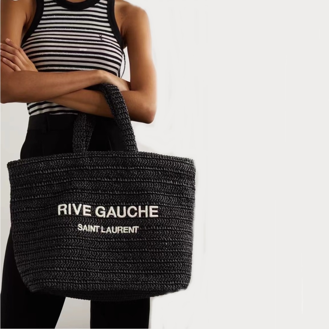 サンローランレディースブラックトートバッグl423