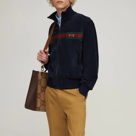 グッチメンズネイビージップアップジャケットu947