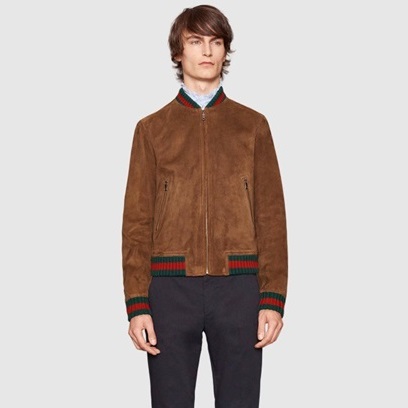 グッチメンズブラウンジップアップジャケットu948