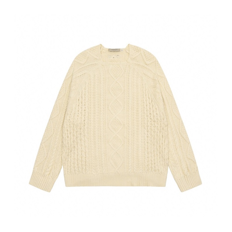 フィアオブゴッドメンズクルーネックアイボリーニットa451