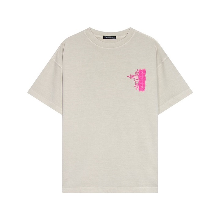 クロムハーツメンズベージュクルーネック半袖Tシャツh194