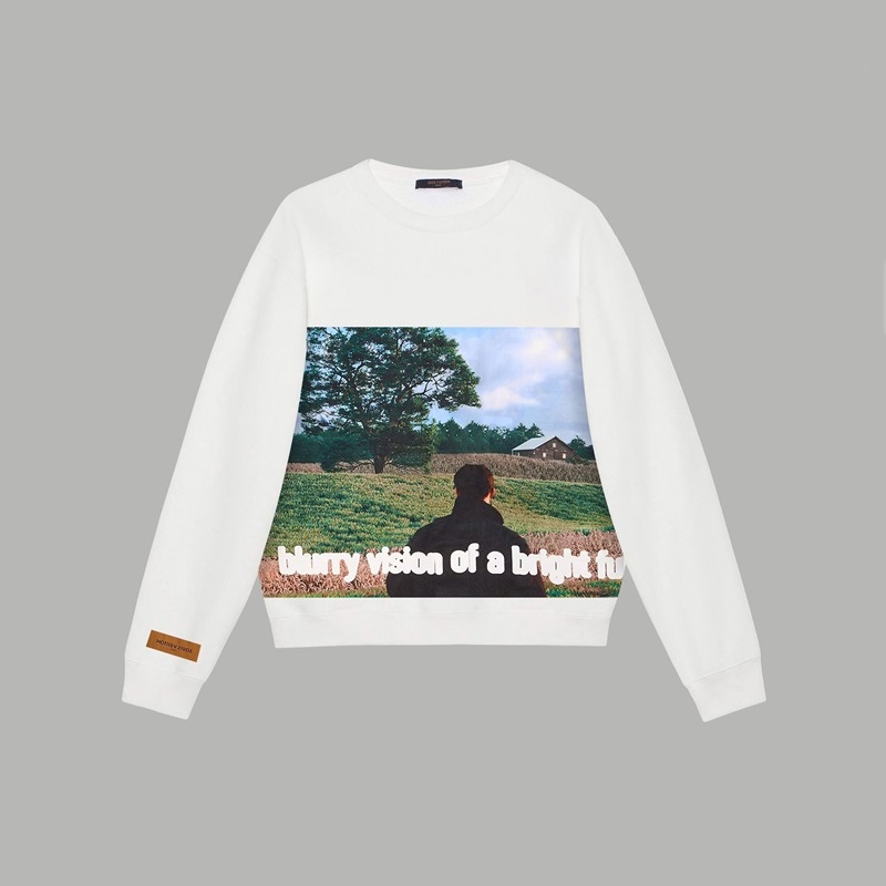 ルイヴィトンユニセックスホワイトスウェットシャツv1758