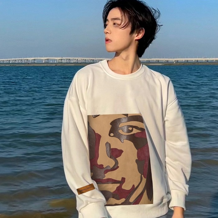 ルイヴィトンユニセックスホワイトスウェットシャツv1759