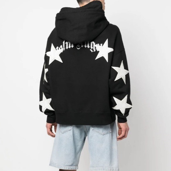 パームエンジェルスメンズブラックフーディm411