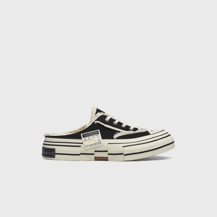 エックスヴェッセルユニセックススリッポンミックスツイードブラックスニーカー.v11