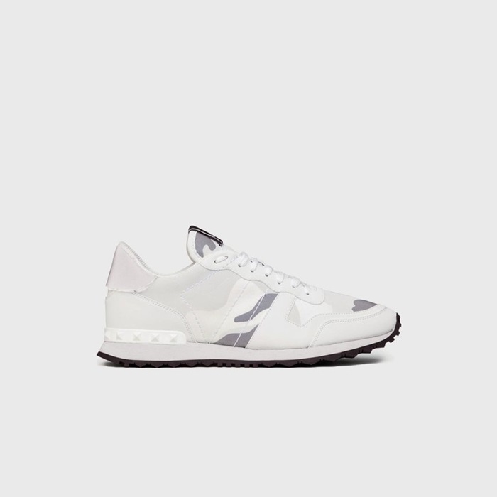 ヴァレンティノメンズラックランナーホワイト/グレースニーカーa319