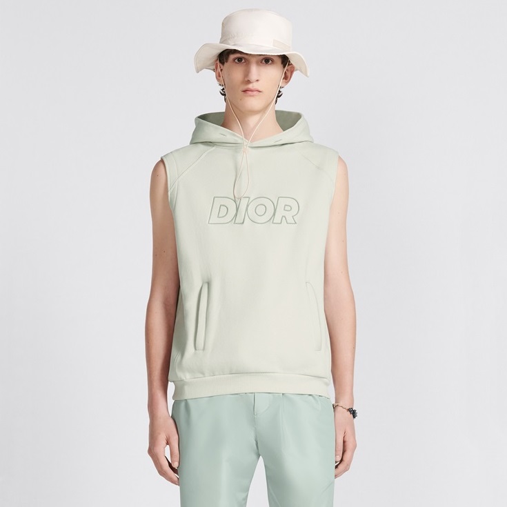 ディオールメンズグレーフードベストi676