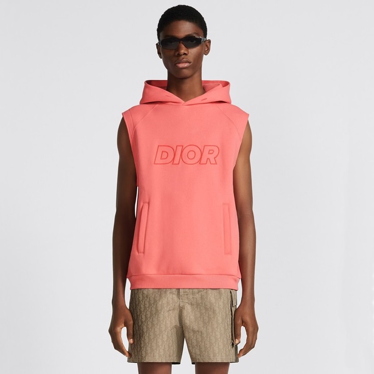ディオールメンズピンクフードベストi677
