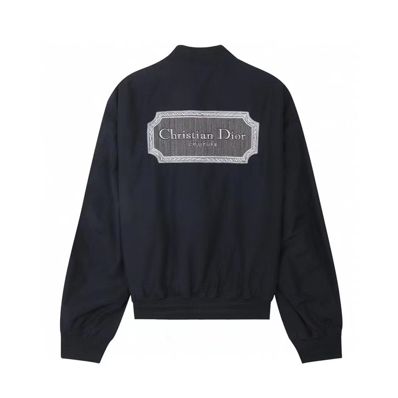 ディオールメンズブラックジップアップジャケット-i688