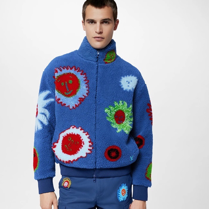 ルイヴィトンメンズブルージャケットv1858