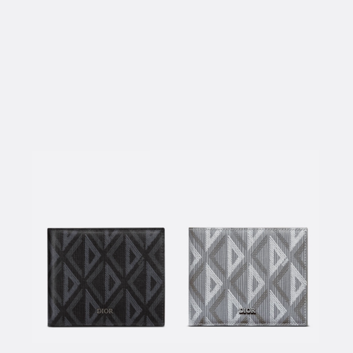 ディオールメンズダイヤモンドコンパクト二つ折り財布i689
