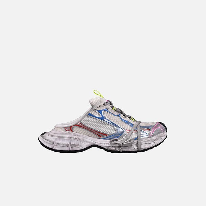 バレンシアガユニセックス3ホワイト/レッド/ブルーミュールスニーカーa603