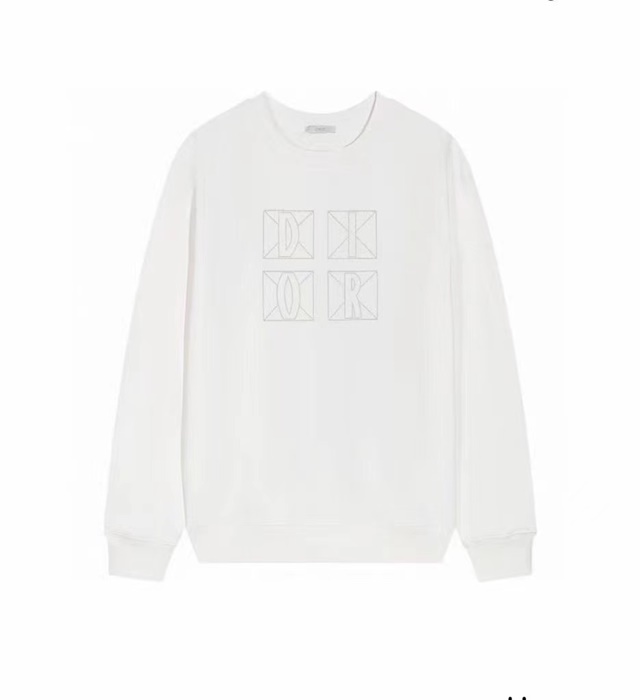 ディオールメンズクラシックホワイト長袖Tシャツi694