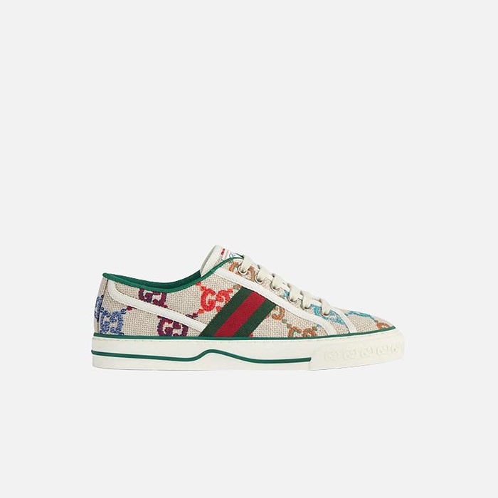 グッチユニセックステニス1977ベージュスニーカーu985