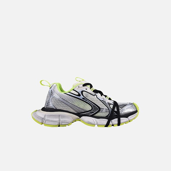 バレンシアガユニセックス3ホワイトイエロースニーカーa665