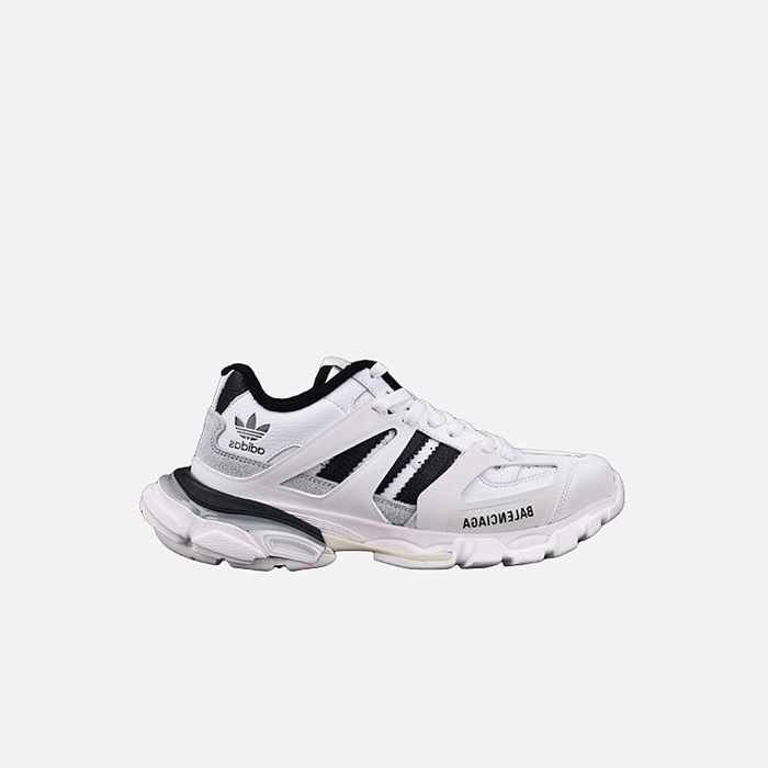 バレンシアガアディダスユニセックストラックブラックロースニーカーa668