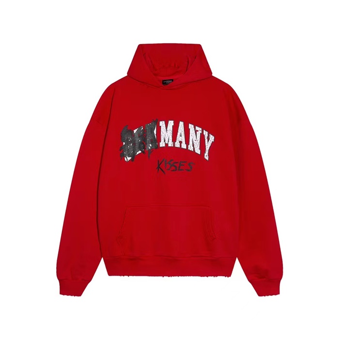 バレンシアガメンズレッドフーディa692