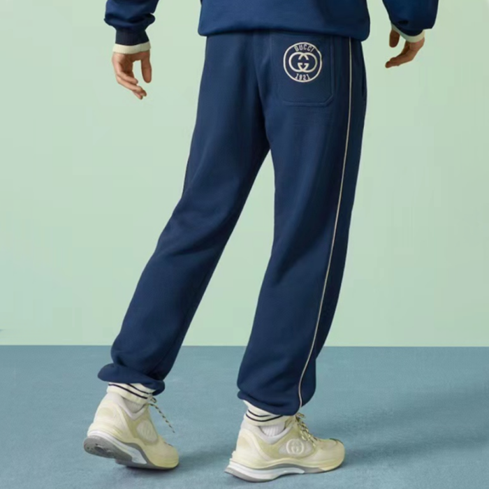 グッチメンズカジュアルブルーパンツu1002