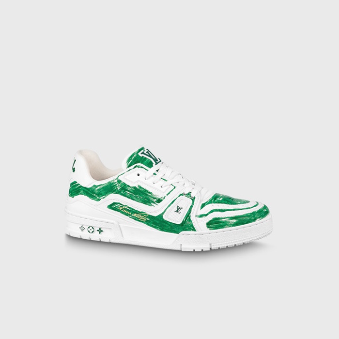 ルイヴィトンメンズトレーナーグリーンスニーカーv1893