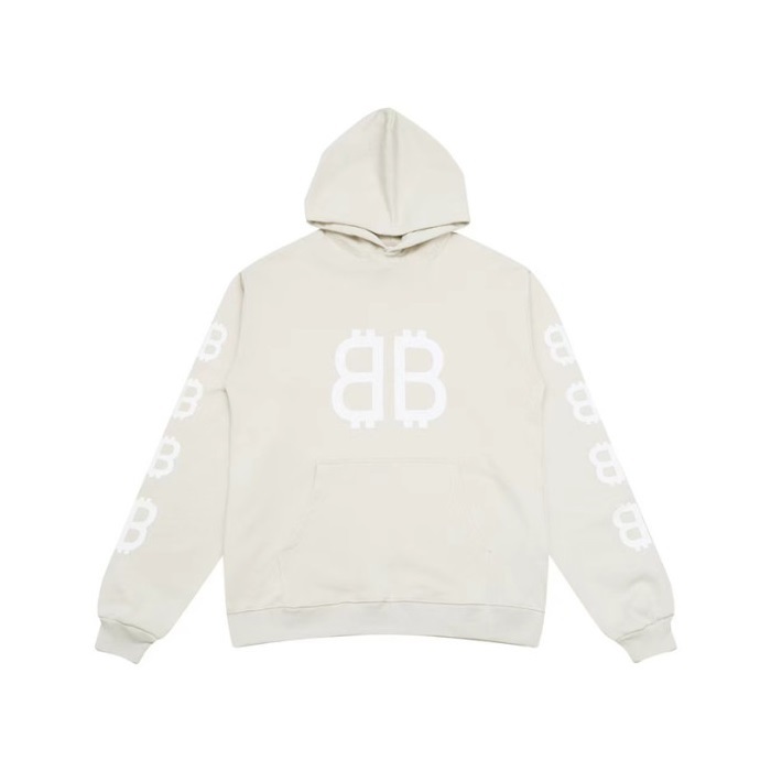 バレンシアガメンズホワイトフーディa694