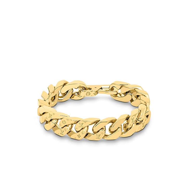 ルイヴィトンメンズモノグラムチェーンリンクブレスレットシルバーM69988c271