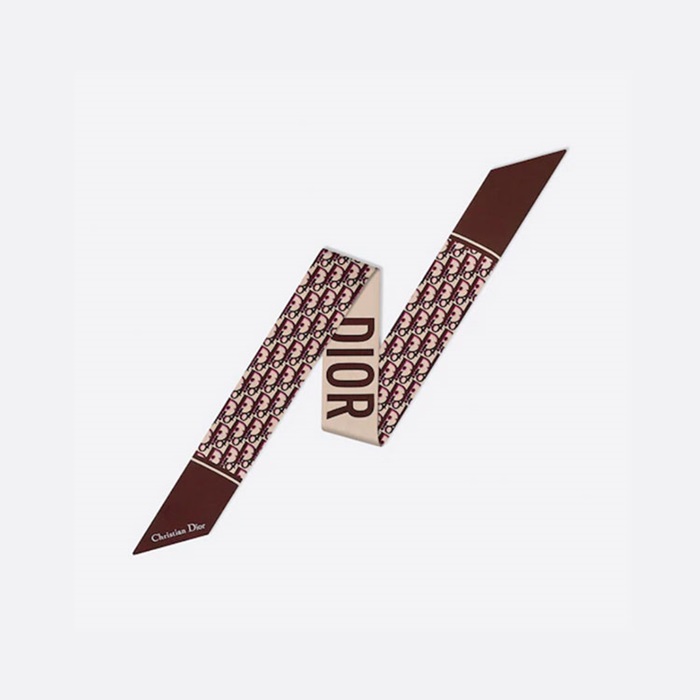 ディオールレディースオブリークツイリーバーガンディニットc317